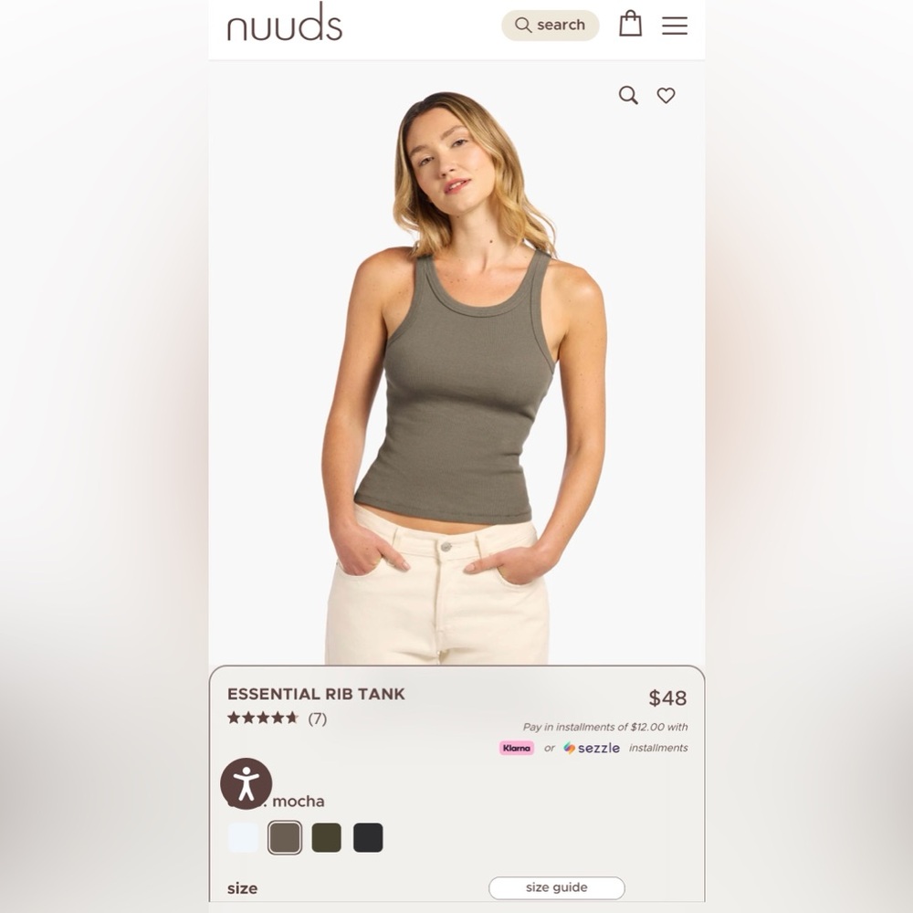 Nuuds essential rib tank